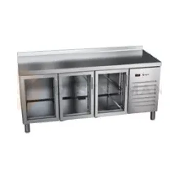 Chladicí stůl se skleněnými dveřmi 600 mm 2017x600x850 mm | ASBER, ETP-6-200-30 HC SB40 GD Essenzial Line