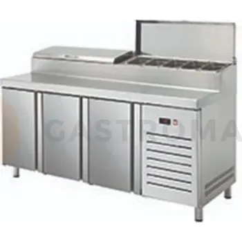 Kombinovaný pizza stůl 800 mm CS 400x600 mm 1792x700x1050 mm | ASBER, ETPZ-8-150 HC 90NS GN1/3