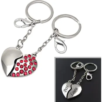 Přívěsek Přívěsky srdíčka Duo s krystaly Deluxe