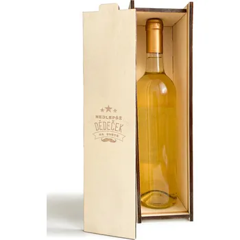 Dřevěná krabice na víno pro nejlepšího dědečka