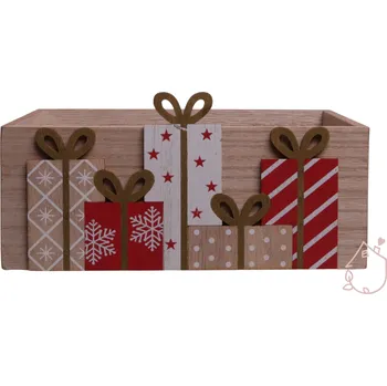 Vánoce Vánoční krabička dřevěná