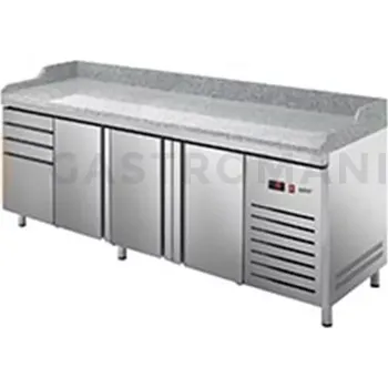 Chlazený stůl na pizzu 800 mm CZ 400x600 mm 2542x800x850 mm | ASBER, ETP-8-250-34 HC LLR GR