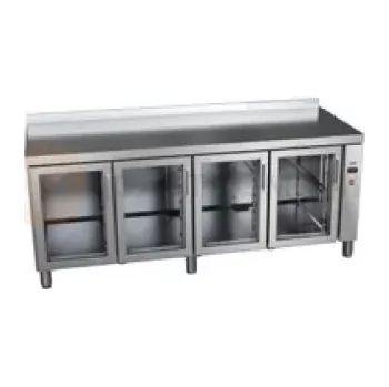 Chladicí stůl se skleněnými dveřmi 700 mm GN 1/1 bez agregátu 1942x700x850 mm | ASBER, ETP-7-192-40 R HC SB40 GD Essenzial Line