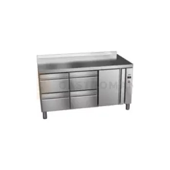 Chladicí stůl 700 mm se zásuvkami GN 1/1 bez agregátu 1492x700x850 mm | ASBER, ETP-7-147-14 R HC SB40 Essenzial Line