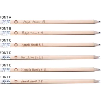 Grafitová tužka Tužka chlapeček Barva: Přírodní, Písmo: Font C