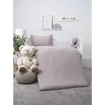 MKLuzkoviny.cz Mušelínové povlečení do postýlky – Alexia cappuccino 100x135/40x60 cm