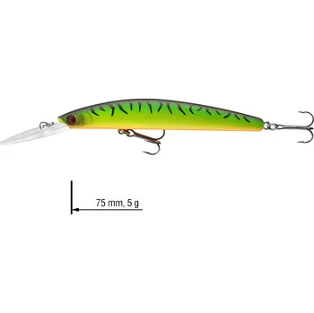 Umělá nástraha Wobler DAIWA Tournament Double Clutch 75SP-G - 7,5 cm - Firetiger