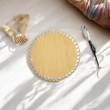 Dno/víko na háčkovaný košík 15 cm Průměr otvorů: 10 mm, Gravírování: NE