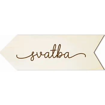 Svatební dekorace Svatební ukazatel psací Směr: Doleva