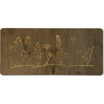 Obraz Li-Go "Louka" světelný obraz s baterií 90x42cm varianta: ovládání na obraze včetně dálkového ovladače, provedení: dub světlý