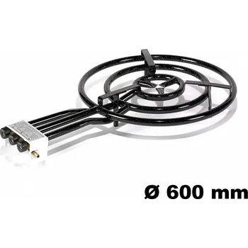 Vařič Vaello Campos Paella hořák 60 cm 19 kW na zemní plyn 20mbar, 3-kruhový, Vaello Campos P1660G, vařič