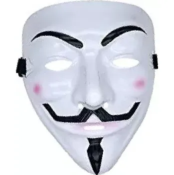 Karnevalová maska Maska na Halloween - VENDETTA Guy Fawkes - BÍLÁ (Značka: TASWELL)