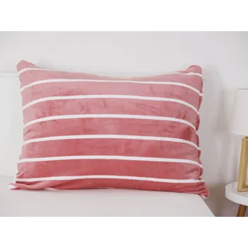 Povlak na polštářek Povlak na polštář mikroplyš 70 × 90 cm - Kamala starorůžová