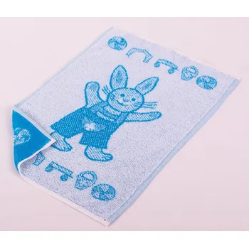 Ručník Ručník tyrkysový, Zajíček 30x50 cm (Ručníky se zajícem, králík, Velikonoce)