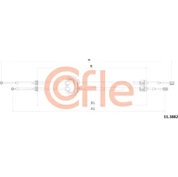 COFLE Tažné lanko, ruční převodovka 113882