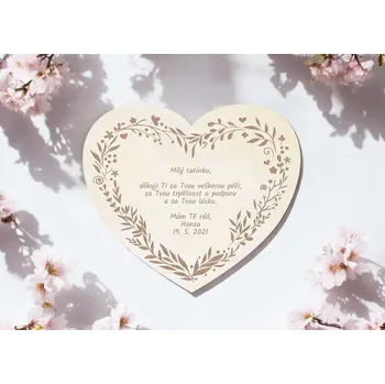 Dřevěné poděkování věnec Komu: Tatínkovi