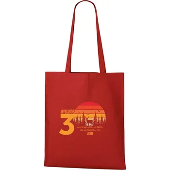DOBRÝ TRIKO Bavlněná taška s potiskem k narozeninám 30 let myslivost Barva: Červená