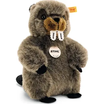 plyšák Plyšový bobr "Tim timber" STIHL (04649710200) (Plyšová hračka bobr "Tim Timber", zuby ve tvaru lišty pily s logem STIHL, celková velikost cca 22 cm.)