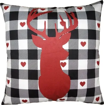 Clayre & Eef Povlak na polštář s jelenem 45 cm