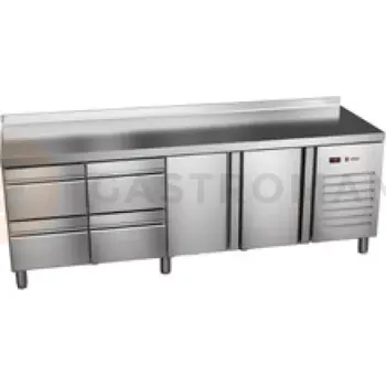 Chladicí stůl 700 mm se zásuvkami GN 1/1 2242x700x850 mm | ASBER, GGTP-7-225-24 SB40 Green Line