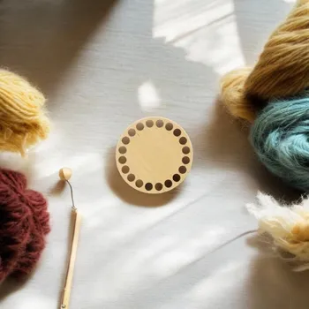 Dno/víko na háčkovaný košík 8 cm Průměr otvorů: 8 mm, Gravírování: NE