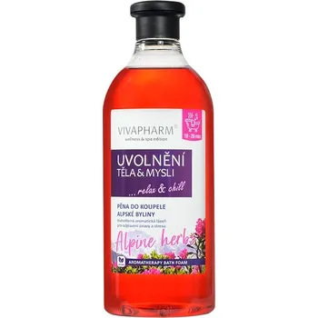 Koupelová pěna Vivaco VivaPharm Pěna do koupele Alpské byliny UVOLNĚNÍ TĚLA a MYSLI 750 ml