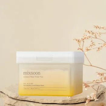 MIXSOON - Bean Toner Pad - Exfoliační a hydratační tampónky na obličej se sójovým extraktem - 70 ks / 280 ml