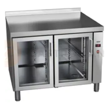Chladicí stůl se skleněnými dveřmi 700 mm GN 1/1 bez agregátu 1042x700x850 mm | ASBER, ETP-7-102-20 R HC SB40 GD Essenzial Line
