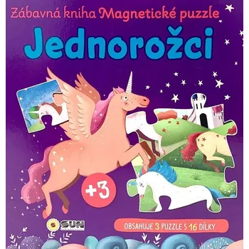 Jednorožci Zábavná kniha Magnetické puzzle