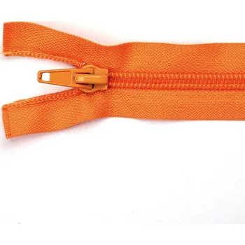 Zip Pro Háčkování Spirálový zip dělitelný 30 cm oranžově rezavý