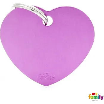 psí známka MY FAMILY BIG HEART ALUMINIUM BIG