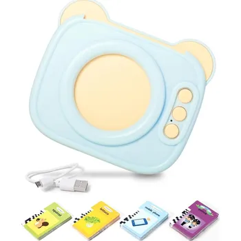 Hračka pro nejmenší Keeygo Vzdělávací karty, 112ks, pro vývoj řeči, Franc.-Ang., modrá