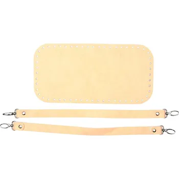 Pro Háčkování Sada na kabelku - dno 15x30 cm, ucha 37 cm, meruňková