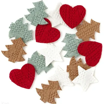 samolepka DP Craft Samolepky pletené 16ks, barevné