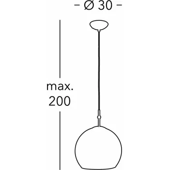 KOLARZ závěsná lampa Luna, Ø 30 cm, barevná, kov/sklo barevné 1 x 60 W - Doprava zdarma