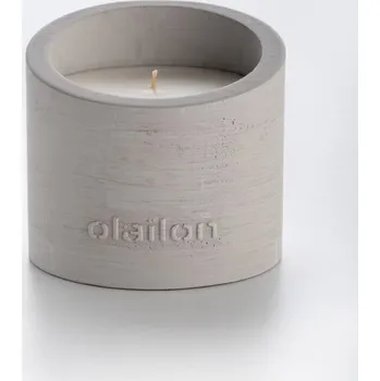 Svíčka Dekorativní svíčka, vůně kakaový krém, šedá, 8x8,5 cm + vyzvednutí ZDARMA