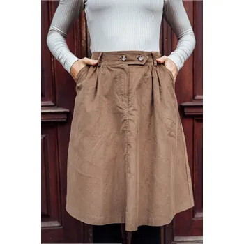 Dámská sukně Manšestrová sukně Celeste hnědá Velikost: S