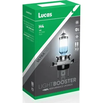 Autožárovka LUCAS Auto žárovky LUCAS H4 - 12V 60/55W, +150% Light Booster