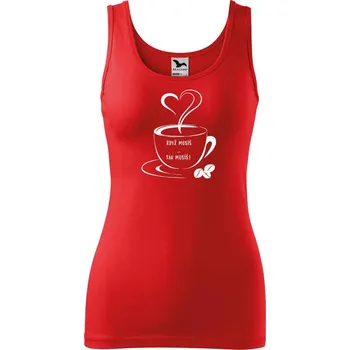 DOBRÝ TRIKO Dámské tílko s potiskem Když musíš Velikost: M, Barva: Červená