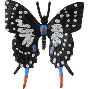Motýl tropický Papilio / Otakárek černo-šedivý 6cm zvířátko plastová figurka Zooted