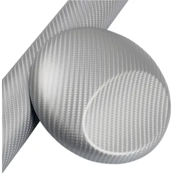 Polep vozidla 4D karbonová fólie 100 cm x 152 cm stříbrná