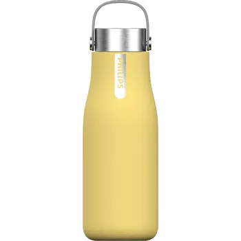 Láhev Samočistící láhev GoZero UV, nerez, 590ml, dobíjecí li-baterie, žlutá - Philips