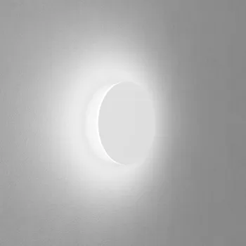 Lampička Egger Licht Egger DLS LED nástěnné svítidlo Orbit, bílé, Ø 25 cm, hliník, 2 700 K - Ø pro montáž na stěnu 10 cm; hloubka stínidla 1 cm bílá LED 7,5 W celkem - Doprava zdarma