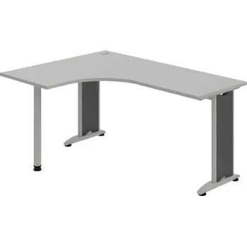 Kancelářský vozík HOBIS kancelářský stůl pracovní tvarový, ergo pravý - FE 60 P, šedá + doprava zdarma