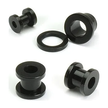 Piercing Šperky4U Černý akrylátový tunel - TN01048-25