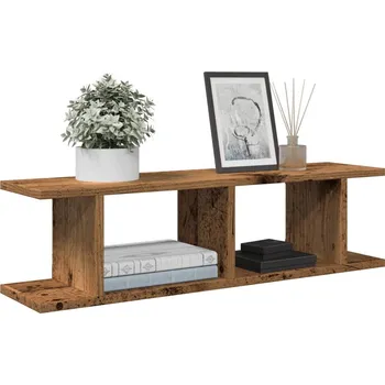 Obývací pokoj vidaXL Nástěnné police 2 ks 75x18x20 cm kompozitní dřevo [807195] Barva: Staré dřevo