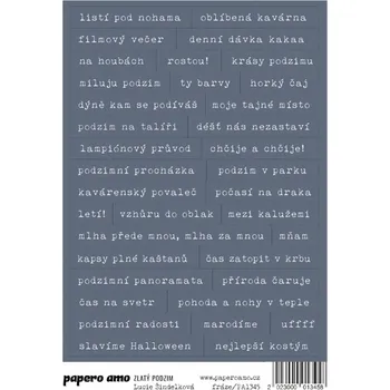 samolepka Papero amo - Samolepky arch - ZLATÝ PODZIM / Fráze