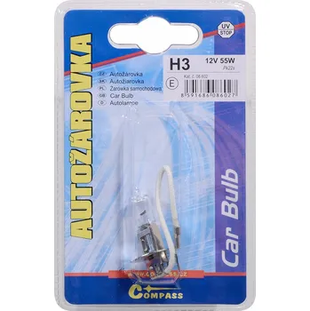 Autožárovka Žárovka 12V H3 55W Pk22s blister 1ks Compass 08602