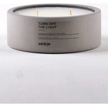 Svíčka Dekorativní svíčka, vůně kakaového krému, šedá, 4,5x12 cm + vyzvednutí ZDARMA