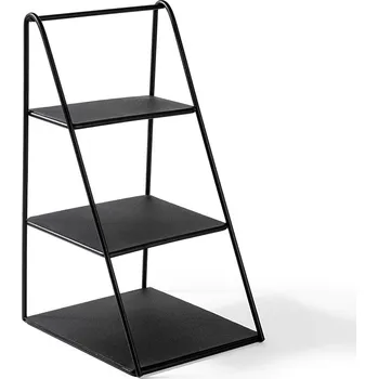 Dekorativní třípatrový kovový stojan černý, 30 x 17 x 16 cm + vyzvednutí ZDARMA